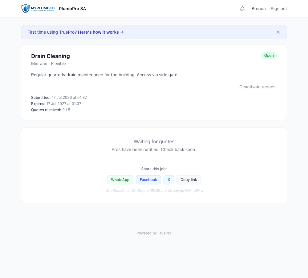 Branded Customer Portal screenshot