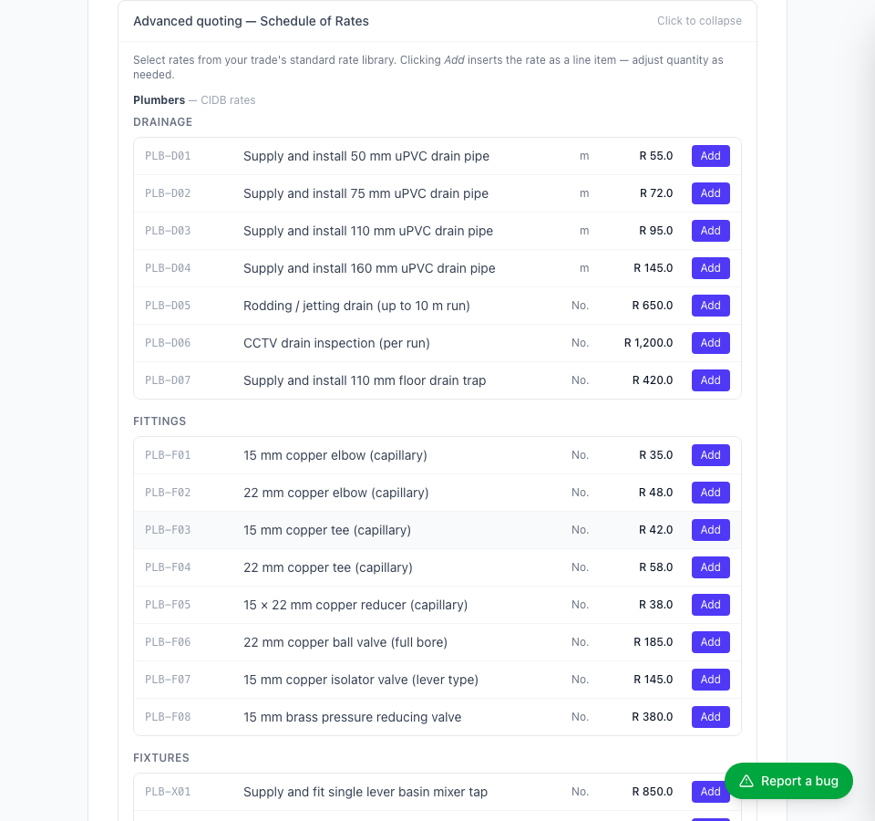 Smart Quote Builder screenshot