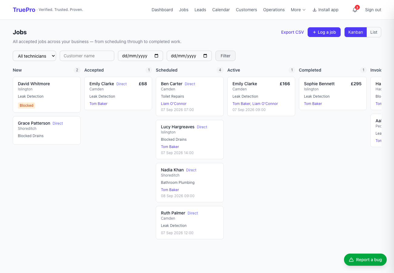 Job Management Board screenshot