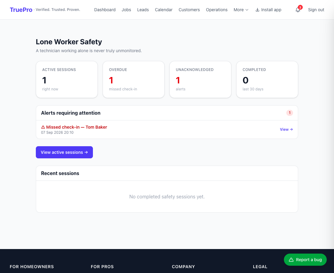 Lone Worker Safety screenshot
