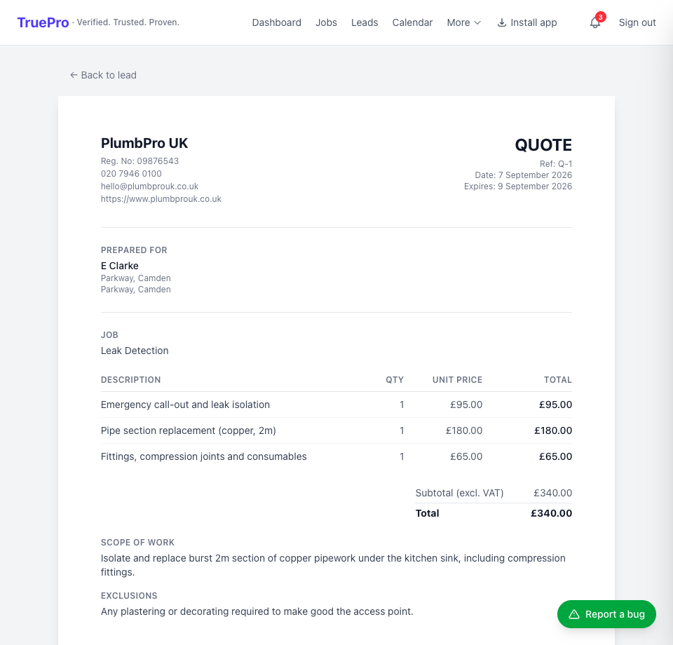 A document customers trust